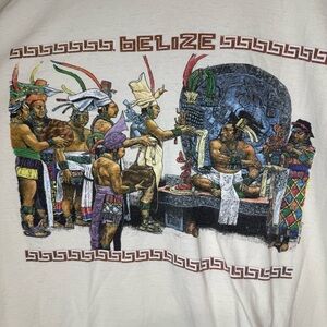 Vintage Belize Mayan Graphic Tee – XXL